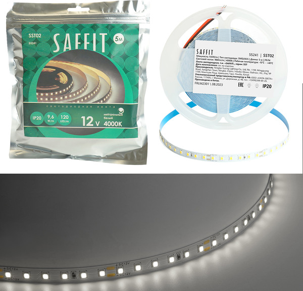Изображение товара Светодиодная лента Saffit SST02 / 55241