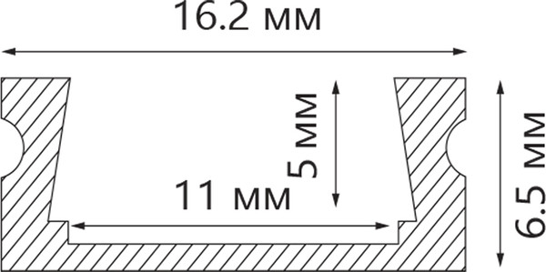 Изображение товара Профиль для светодиодной ленты Saffit Накладной алюминиевый SAB262 / 55248 (серебристый)