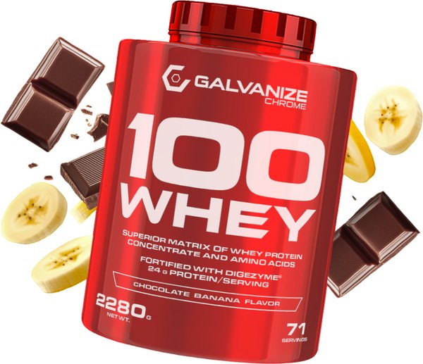 Изображение товара Протеин Galvanize 100 Вей (2280г, шоколад с бананом)