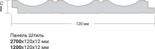Изображение товара Реечная панель Grace 3D RAIL EAST Штиль белый (2700х120х12мм)