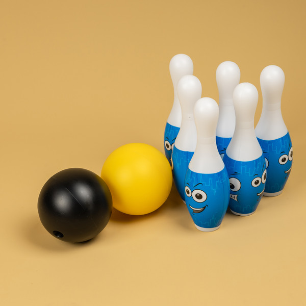 Изображение товара Боулинг детский Labalu Smile 6 кеглей, 2 мяча 25см