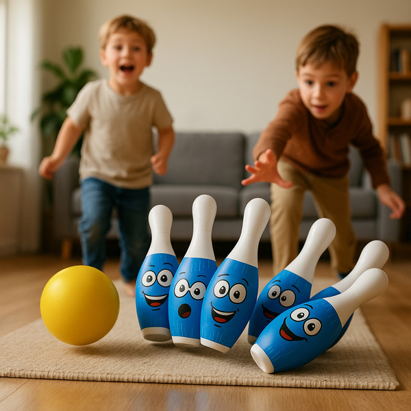 Изображение товара Боулинг детский Labalu Smile 6 кеглей, 2 мяча 25см