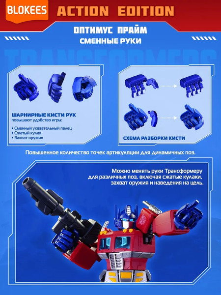 Изображение товара Конструктор Blokees Трансформеры. Action Edition. Оптимус Прайм / 67334