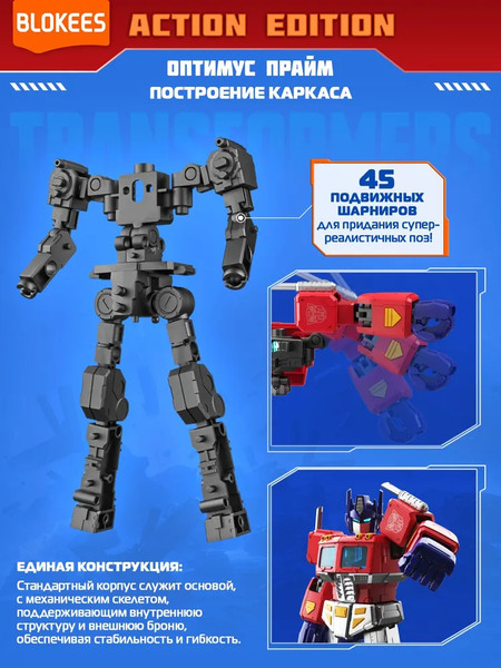 Изображение товара Конструктор Blokees Трансформеры. Action Edition. Оптимус Прайм / 67334