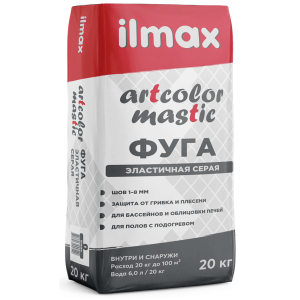 Изображение товара Фуга цементная ilmax Artcolor Mastic 01 (20кг, белый)