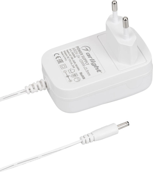 Изображение товара Блок питания для светильника Arlight ARDV-24-12WW-J3.5mm 12V 2A 24W / 040948