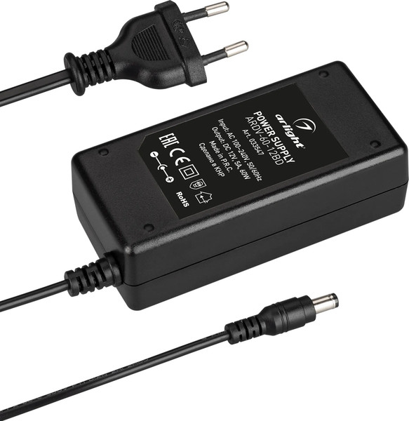 Изображение товара Блок питания для светильника Arlight ARDV-60-12BD 12V 5A 60W / 033547