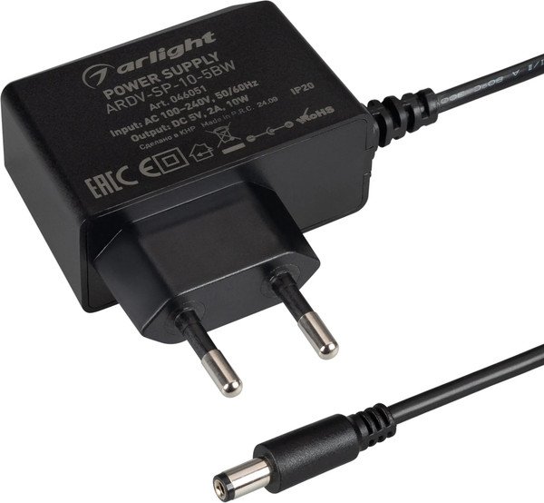 Изображение товара Блок питания для светильника Arlight ARDV-SP-10-5BW 5V 2A 10W / 046051