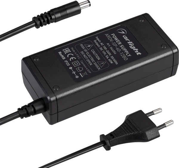 Изображение товара Блок питания для светильника Arlight ARDV-SP-60-12BD 12V 5A 60W / 046056