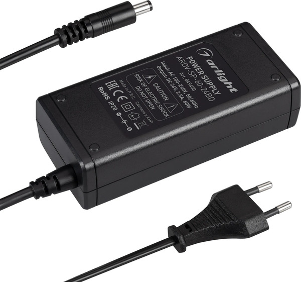 Изображение товара Блок питания для светильника Arlight ARDV-SP-60-24BD 24V 2.5A 60W / 049400