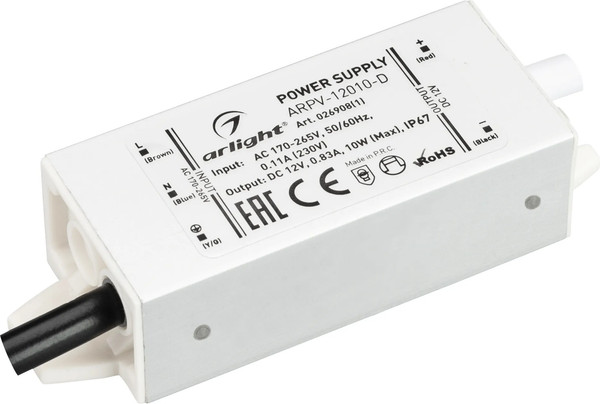 Изображение товара Блок питания для светильника Arlight ARPV-12010-D 12V 0.83A 10W / 026908(1)