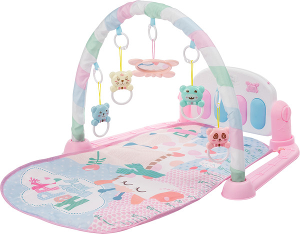 Изображение товара Развивающий коврик Labalu С зеркалом прямоугольный (розовый)