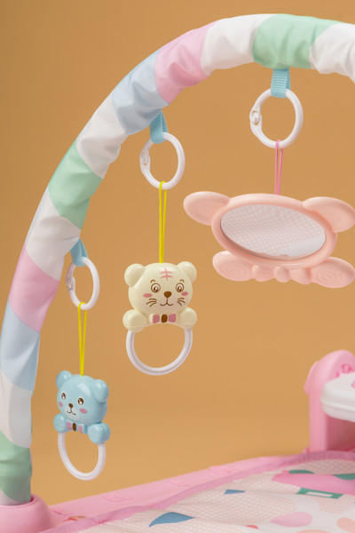 Изображение товара Развивающий коврик Labalu С зеркалом прямоугольный (розовый)