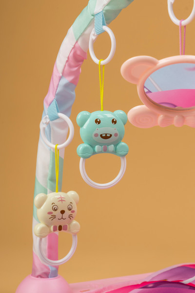 Изображение товара Развивающий коврик Labalu С зеркалом прямоугольный (радужный)