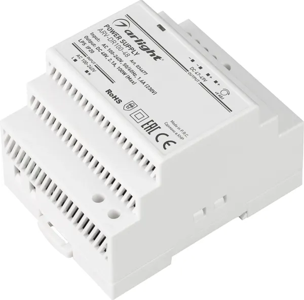 Изображение товара Блок питания для светильника Arlight ARV-DR100-48 48V 2.1A 100W / 034677