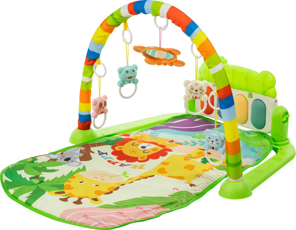 Изображение товара Развивающий коврик Labalu С зеркалом и жирафом прямоугольный (зеленый)