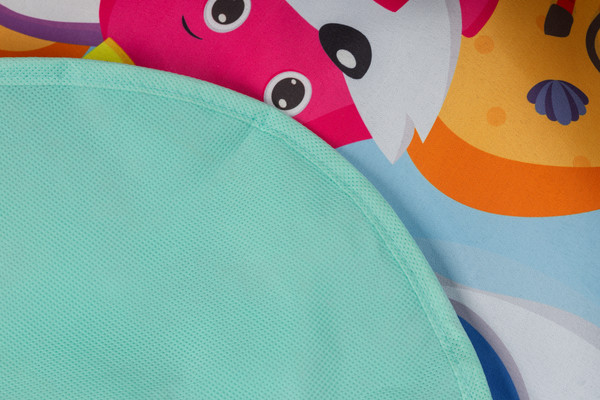 Изображение товара Развивающий коврик Labalu С зеркалом и бегемотом прямоугольный (синий)