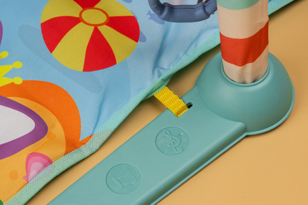 Изображение товара Развивающий коврик Labalu С зеркалом и бегемотом прямоугольный (синий)