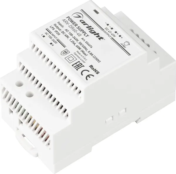 Блок питания для светильника Arlight ARV-DR60-48 48V 1.25A 60W / 034676 — фото 6