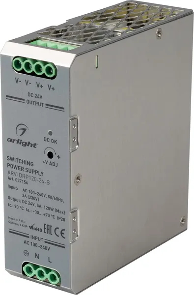 Блок питания для светильника Arlight ARV-DRP120-24-B 24V 5A 120W / 037156 — фото 6
