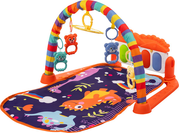 Изображение товара Развивающий коврик Labalu Динозавры прямоугольный (оранжевый)