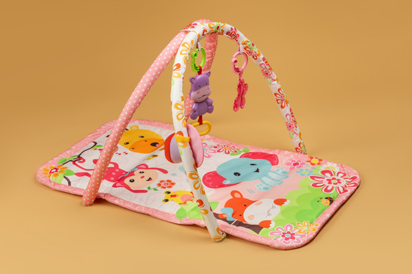 Изображение товара Развивающий коврик Labalu Голубой слон прямоугольный (розовый)