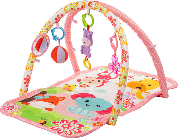 Изображение товара Развивающий коврик Labalu Голубой слон прямоугольный (розовый)