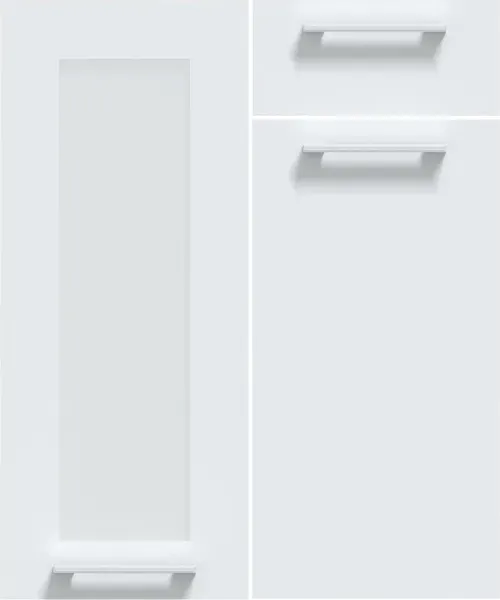 Изображение товара Кухонный гарнитур Интерлиния Мила Gloss 4.0-ПМ1 (ваниль глянец/ваниль глянец/травертин серый)