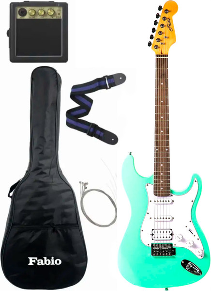 Изображение товара Электрогитара Fabio ST200 Mentol Matt (комплект аксессуаров, руководство)