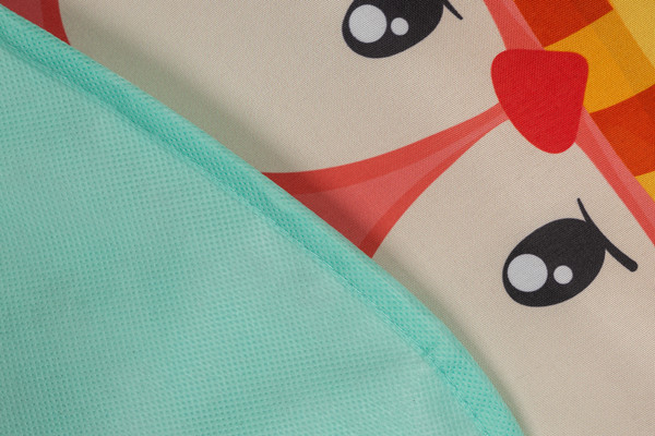 Изображение товара Развивающий коврик Labalu Розовая сова прямоугольный (синий)