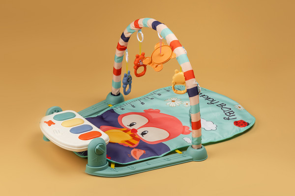 Изображение товара Развивающий коврик Labalu Розовая сова прямоугольный (синий)