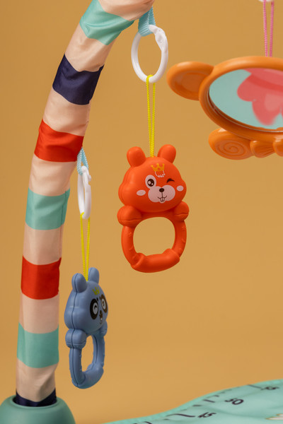 Изображение товара Развивающий коврик Labalu Розовая сова прямоугольный (синий)