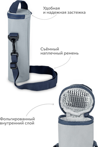Изображение товара Чехол для термоса Арктика TCDP-500-GY/BL (500мл)