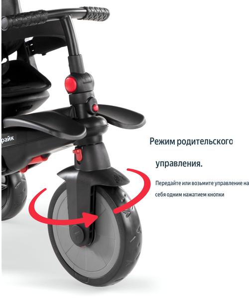 Изображение товара Трехколесный велосипед с ручкой Smart Trike STR7 Urban / 5501100 (черный)