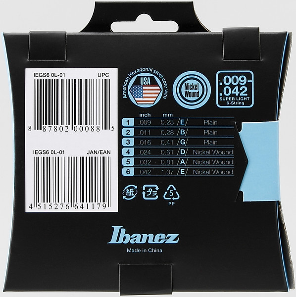 Изображение товара Струны для электрогитары Ibanez IEGS6