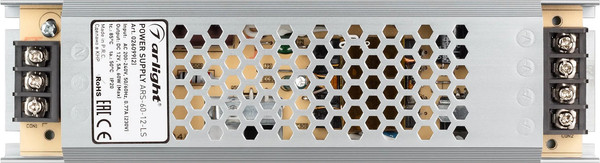 Изображение товара Блок питания для светильника Arlight ARS-60-12-LS 12V 5A 60W / 026099(2)