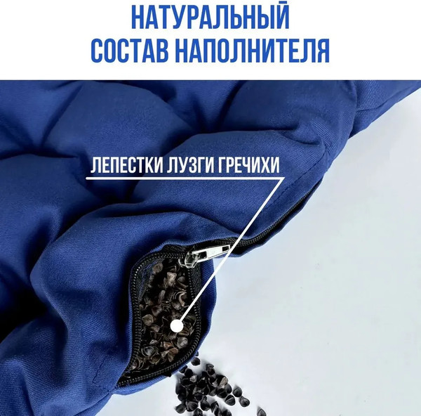 Изображение товара Подушка для автомобиля Sled 45x50 С гречневой лузгой (синий)