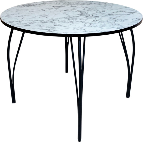 Изображение товара Обеденный стол Arvento Флок круглый D900 (мрамор каррара)