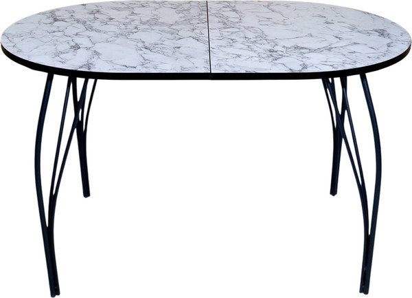 Изображение товара Обеденный стол Arvento Флок 2 раздвижной овал 110-140х70 (мрамор каррара)