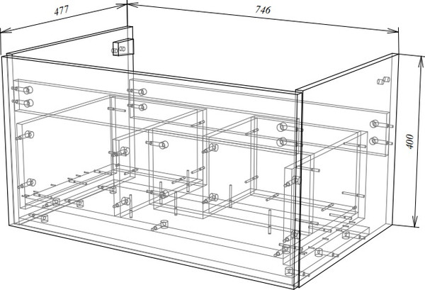 Изображение товара Тумба под умывальник Garda Neapol 81н_750 / 31.81н.750.PVC (баноффи)