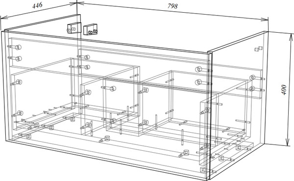 Изображение товара Тумба под умывальник Garda Neapol 81н_800 / 31.81н.800.PVC (баноффи)