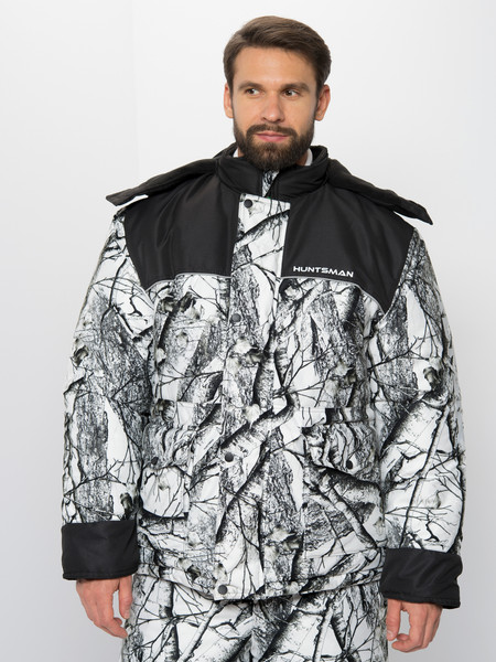 Изображение товара Костюм для охоты и рыбалки Huntsman Альтаир -45°C Белый лес ветки (р.52-54/170-176)