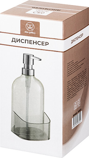 Изображение товара Дозатор для жидкого мыла Elan Gallery 240605 (прозрачный серый)
