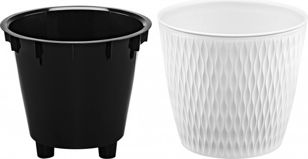 Изображение товара Кашпо El Casa Керама / 640561 (белый)