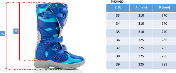 Изображение товара Мотоботы Acerbis X-Team JR 0024249.245.037 (р.37, синий/белый)