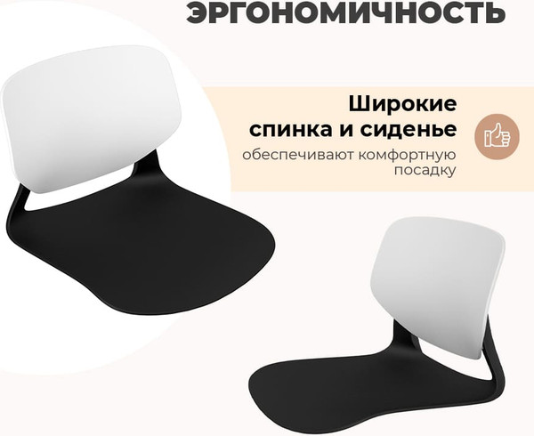 Изображение товара Сиденье для стула Sheffilton SHT-ST59/SB59 (белый/черный)