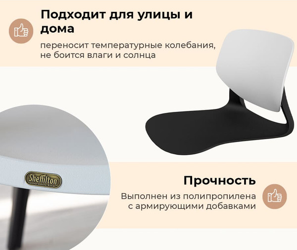 Изображение товара Сиденье для стула Sheffilton SHT-ST59/SB59 (белый/черный)