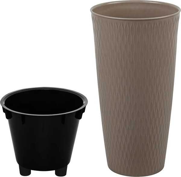 Изображение товара Кашпо El Casa Керама / 640517 (серый/коричневый)
