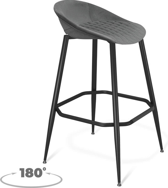 Изображение товара Стул барный Sheffilton SHT-ST19-SF2/S1480 (туманная дымка/черный муар)