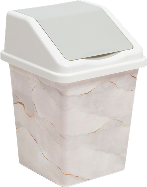 Изображение товара Мусорное ведро Bradex 941056 (10л, белый мрамор)